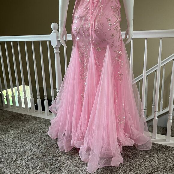 Lace Up Backless Sequin Mermaid Hem Cami Party Dresses Women’s Size M - Picture 11 of 17